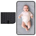 Accmor Portable Diaper Changing Pad, Waterproof Baby Changing Mat, Foldable Portable Travel Changing Pads for Baby, Black