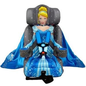 KidsEmbrace 2-in-1 Car Seat | Forward-Facing Harness (26.5–65 lbs) & Booster Mode (40–100 lbs) | Latch | Premium Fit with Multi-Position Headrest, Harness & Recline - Disney Cinderella (Blue)