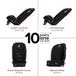 Diono Radian 3R, 3-in-1 Convertible Car Seat, Rear Facing & Forward Facing, 10 Years 1 Car Seat, Slim Fit 3 Across, Jet Black