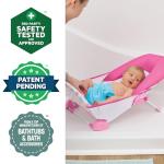 Bright Starts Disney Baby Minnie Mouse Foldaway 2-Position Baby Bath Seat, Adjustable Support for Sink or Bathtub, Ages 0-6 Months up to 20 Pounds, Machine-Washable Sling