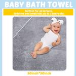 Chumia 6 Pack Baby Bath Towel Coral Fleece Soft Absorbent Newborn Hooded Towel for Kid 30 x 30 Inch Toddler Bath Blanket for Babies Infant Shower Gift(Multicolor)