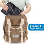 Accmor Portable Diaper Changing Pad, Waterproof Baby Changing Mat, Foldable Portable Travel Changing Pads for Baby, Black