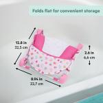 Bright Starts Disney Baby Minnie Mouse Foldaway 2-Position Baby Bath Seat, Adjustable Support for Sink or Bathtub, Ages 0-6 Months up to 20 Pounds, Machine-Washable Sling