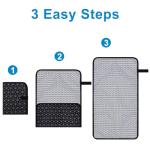 Accmor Portable Diaper Changing Pad, Waterproof Baby Changing Mat, Foldable Portable Travel Changing Pads for Baby, Black