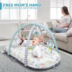 Baby Play Mat, 7-in-1 Infant Gym Mat for Sensory and Motor Development, Washable & Portable Newborn Tummy Time Activity Mat for Home & Travel, Babies Gift for 0-3-6-9-12-18 Months