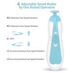 Baby Nail File Clippers Electric: Baby Nail Trimmer Electric Kit Fingernails Toes Care Manicure 6-in-1 Set with LED Light Safe for Newborn Kids and Adult