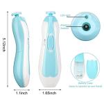 Baby Nail File Clippers Electric: Baby Nail Trimmer Electric Kit Fingernails Toes Care Manicure 6-in-1 Set with LED Light Safe for Newborn Kids and Adult