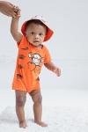 Disney Winnie the Pooh Tigger Infant Baby Boys Romper and Bucket Sun Hat Orange 12 Months