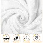 Reginary 4 Pack Baby Hooded Towels Coral Fleece Baby Bath Towels 30 x 30 Inch Soft Absorbent Hooded Bath Blanket for Newborn Toddler Infant Boy Girl Shower Gift Supplies (White)