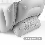 PandaEar Inflatable Baby Bathtub with Air Pump, Non-Slip Soft Cushion Bathing Tub for Toddlers & Infants (0-36 Months), Collapsible Travel-Friendly Blow Up Pool with Side Pocket & Backrest (Gray)