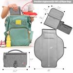 PZU Portable Diaper Changing Pad - Changing Pad Portable with Wipes Pocket, Waterproof Diaper Changing Mat, Portable Changing Pad for Baby, Newborn Gift（Grey）