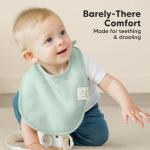 KeaBabies 8-Pack Organic Baby Bibs for Girls, Boys - Quilted Cotton Cloth Baby Drool Bibs for Drooling and Teething Toddler, Newborn, Infant, Soft & Super Absorbent (Muted Pastel)