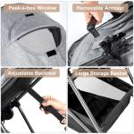 2-in-1 Baby Stroller with Bassinet Mode - Folding Infant Newborn Pram with Reversible Seat - for 0-36 Months Toddler Grey