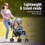 Dream On Me Vista Moonwalk Stroller, Disney Approved Lightweight Stroller for Toddlers and Infants, One-Hand Fold, Reclining Seat, Canopy with Sun Visor, Everyday & Travel Ready