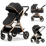 Accombe 2 in 1 Baby Stroller, Convertible Bassinet Pushchair for Infants and Newborns 0-36 Months