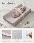 Blissful Diary Vegan Leather Baby Changing Pad with Waterproof & Wipe-Clean PU Cover, Standard Size Cozy Diaper Changing Pad for Dresser and Table, Taupe