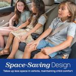 Chicco GoFit ClearTex Plus Backless Booster Car Seat, Latch Attachment, Quick-Release Latch Removal, Portable Car Booster Seat for Children at Least 4 Years Old and 40-110 lbs, Obsidian/Black