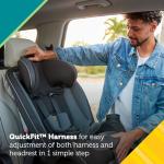 Safety 1st Grow and Go All-in-One Slim Convertible Car Seat, Rear Facing, 5-40 lbs, Forward Facing (30–65 lbs), High Back Booster Seat 40-100 pounds, Black Phantom