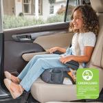 Chicco GoFit ClearTex Plus Backless Booster Car Seat, Latch Attachment, Quick-Release Latch Removal, Portable Car Booster Seat for Children at Least 4 Years Old and 40-110 lbs, Obsidian/Black