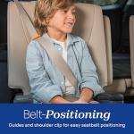 Chicco GoFit ClearTex Plus Backless Booster Car Seat, Latch Attachment, Quick-Release Latch Removal, Portable Car Booster Seat for Children at Least 4 Years Old and 40-110 lbs, Obsidian/Black