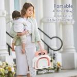 Kerbwry Collapsible Baby Bathtub for Newborn to Toddler (0-18 Months) - Foldable Baby Bath Tub with Soft Towel, Newborn& Infant Bathtub for Travel and Outdoor, Pink