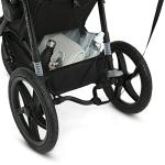 Delta Children Apollo Jogging Stroller - Shock Absorbing Frame with Large Canopy & Recline - Car Seat Compatible, Black