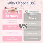 Kerbwry Collapsible Baby Bathtub for Newborn to Toddler (0-18 Months) - Foldable Baby Bath Tub with Soft Towel, Newborn& Infant Bathtub for Travel and Outdoor, Pink