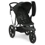 Delta Children Apollo Jogging Stroller - Shock Absorbing Frame with Large Canopy & Recline - Car Seat Compatible, Black