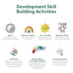 The Peanutshell Unisex Baby Play Gym & 7-in-1 Play Mat - Playmat Baby Toys 0-6, 6-12 Months Tummy Time Mat with Hanging Toys, Soft Padded for Newborns, Infants - Montessori Elephant