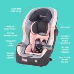 Baby Trend Trooper™ Slim 3-in-1 Convertible Car Seat, Quartz Pink – Slim Fit, 3-in-1 Growth Modes, Lightweight Design, Adjustable Comfort Padding