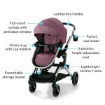 Graco Modes Nest Travel System, 3-in1 Modular Carseat Stroller Combo, Adjustable Slide2Me Infant Car Seat Carrier to Toddler Stroller, Includes the SnugRide DLX Infant Car Seat, Norah