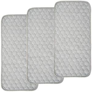 BlueSnail Quilted Thicker Waterproof Changing Pad Liners 3 Count(Gray 13” x 27”)