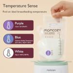 Momcozy Easy Pour Breastmilk Storage Bag, 8Oz, Temp-Sensing Color Change, 120 Count Milk Bag with Self Standing for Breastfeeding, No Leak Presterilized for Freezer, Recyclable & BPA Free