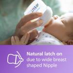 Philips Avent Natural Baby Bottles, with First Flow Nipple, 2OZ/60ML, 2 Pack, SCF019/25