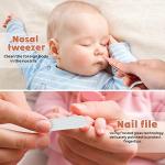 Baby Nail Clippers Set with Cute Case, Infant Fingernail and Toenail File Kit for Newborn Manicure and Pedicure, New Mom Grooming Gift