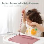 4-Pack Silicone Baby Spoons, Seposeve Soft Gum-Friendly First Feeding Spoons for Babies, Baby Feeding Utensils Essentials, Easy-Grip Handle, BPA Free, Dishwasher Safe, 2 Pink 2 Purple