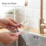 4-Pack Silicone Baby Spoons, Seposeve Soft Gum-Friendly First Feeding Spoons for Babies, Baby Feeding Utensils Essentials, Easy-Grip Handle, BPA Free, Dishwasher Safe, 2 Pink 2 Purple