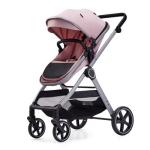 Lortsybab 2 in 1 Baby Stroller, Newborn Infant Toddler Convertible Pram Stroller for 0-36 Months Old Babies (Pink)