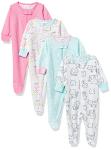 Onesies Brand Baby Girls 4-pack 'N Play Footies Multi And Toddler Sleepers, Cats, 0-3 Months US