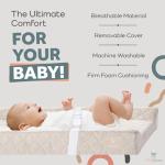 Contoured Baby Changing Pad – Waterproof & Breathable Diaper Changing Pad | Removable Washable Cover, Non-Slip Base & Safety Strap | Standard Size for Dresser & Changing Table Pads