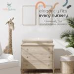 Contoured Baby Changing Pad – Waterproof & Breathable Diaper Changing Pad | Removable Washable Cover, Non-Slip Base & Safety Strap | Standard Size for Dresser & Changing Table Pads