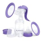 Lansinoh Manual Breast Pump, Hand Pump with Comfortable Flange, Includes 5oz Baby Bottle with Slow Flow Nipple, Breastfeeding Essentials