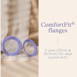 Lansinoh Manual Breast Pump, Hand Pump with Comfortable Flange, Includes 5oz Baby Bottle with Slow Flow Nipple, Breastfeeding Essentials