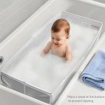 Bella’s Friends Baby Collapsible Bathtub, Travel Bath Tub for Baby, Foldable and Portable, Easy Storage, Non-Slip Base, Reinforced Structure, Lightweight, Essentials for 6M-3Y Infant Toddler, Gray