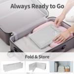 Bella’s Friends Baby Collapsible Bathtub, Travel Bath Tub for Baby, Foldable and Portable, Easy Storage, Non-Slip Base, Reinforced Structure, Lightweight, Essentials for 6M-3Y Infant Toddler, Gray