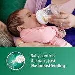 Philips Avent Natural Glass Baby Bottle with Natural Response Nipple (Slow Flow, Flow 2), 4oz, SCY910/01