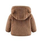 Gajaous Infant Baby Boys Girls Cartoon Fleece Jacket Hooded Coat with Ears Warm Zipper Up Outwear