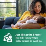 Philips Avent Natural Glass Baby Bottle with Natural Response Nipple (Slow Flow, Flow 2), 4oz, SCY910/01