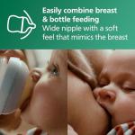 Philips Avent Natural Glass Baby Bottle with Natural Response Nipple (Slow Flow, Flow 2), 4oz, SCY910/01