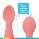 Nuby Silicone Mini Spoons - (2-Pack) Baby-Led Weaning Spoons for Babies - 4+ Months - Pink